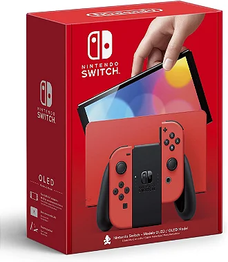 Console Nintendo Switch Oled Red Mario Edição Especial Desbloqueado Seminovo