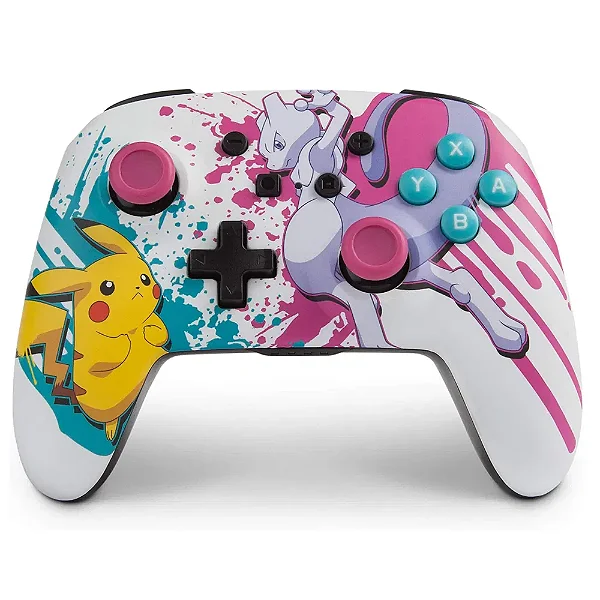 Controle Wireless sem fio Enhanced Pokémon Pikachu vs Mewtwo Edition Seminovo PowerA – Nintendo Switch