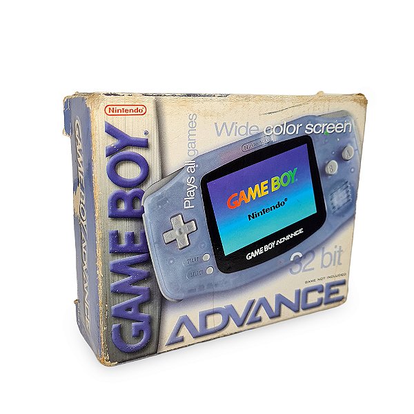 Console Game Boy Advance Cor Glacier Na Caixa Original Seminovo - Nintendo