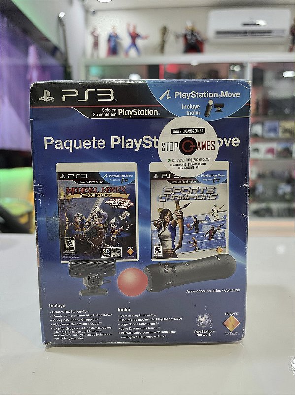 Kit Pacote PlayStation Move Com 2 Jogos PS3 - Playstation 3
