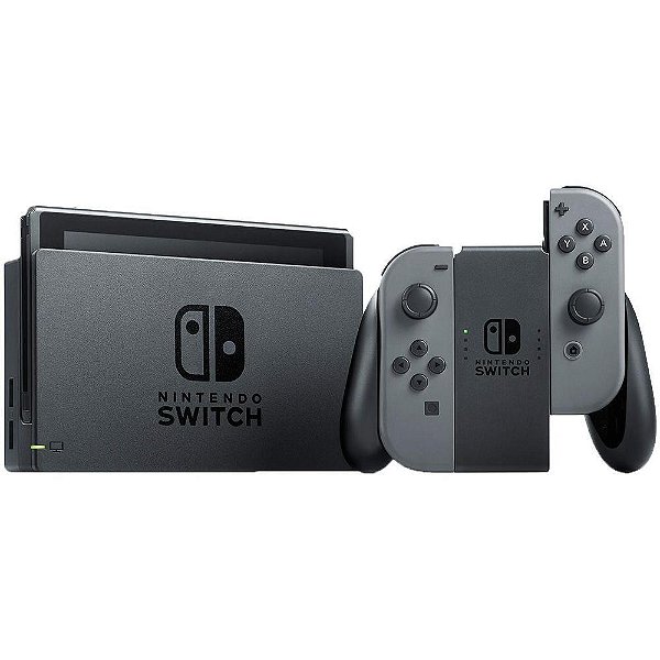 Console Nintendo Switch Com Joy-Con Cinza Seminovo com Jogos