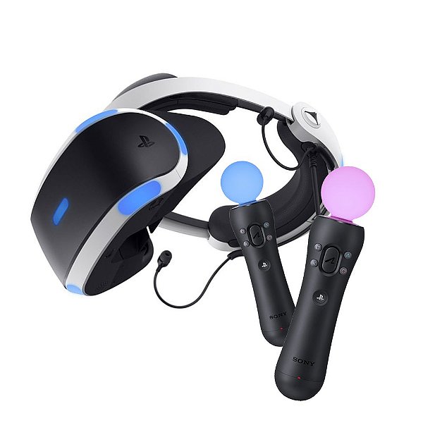 Playstation VR Óculos Seminovo + Par PlayStation Move Seminovos - PS4