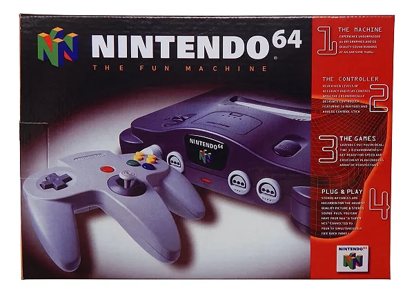 Console Nintendo 64 Clássico Charcoal Grey Seminovo - Nintendo