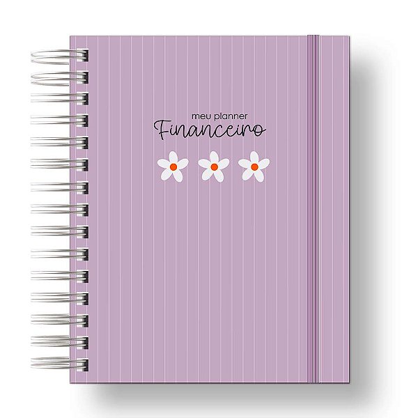 Planner Financeiro Roxo Flores