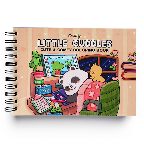 Livro De Colorir Coco Wyo Little Cuddles Para Adultos E Crianças