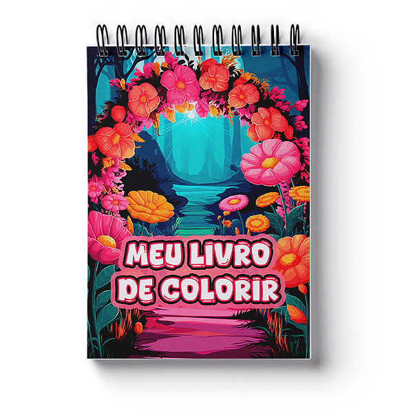 Livro De Colorir Anti Estresse Para Adultos Capa Dura Flores E Mandalas Abstrato