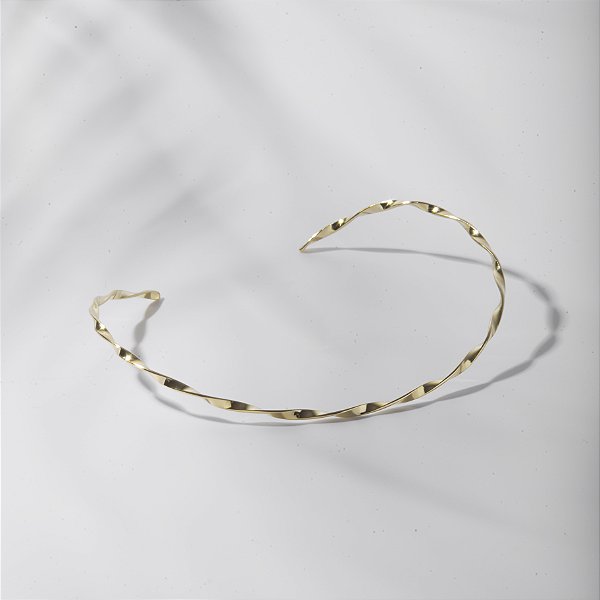 Choker Torcida Banho de Ouro 18k