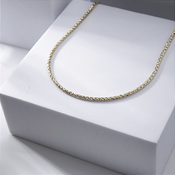 Colar Smash Detalhes Banho de Ouro 18k