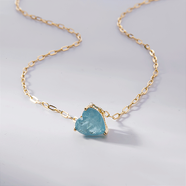 Colar Coração Sky Fusion Banho de Ouro 18k