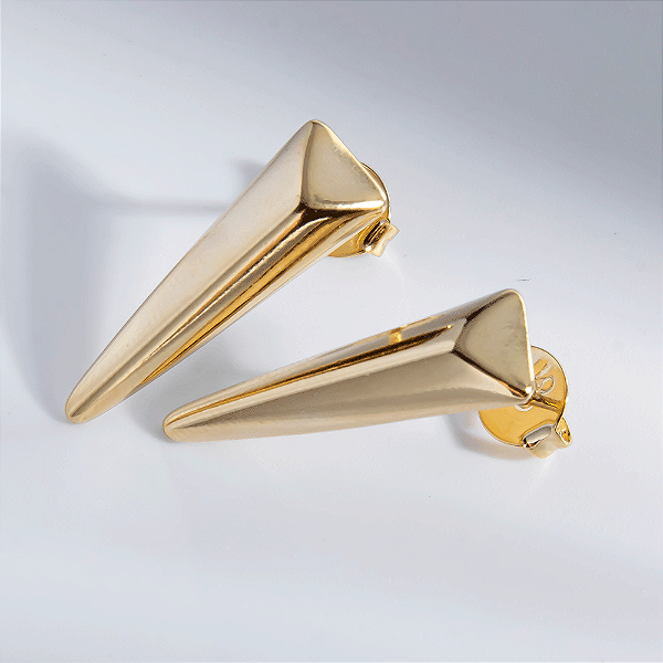 Brinco Spike Banho de Ouro 18k