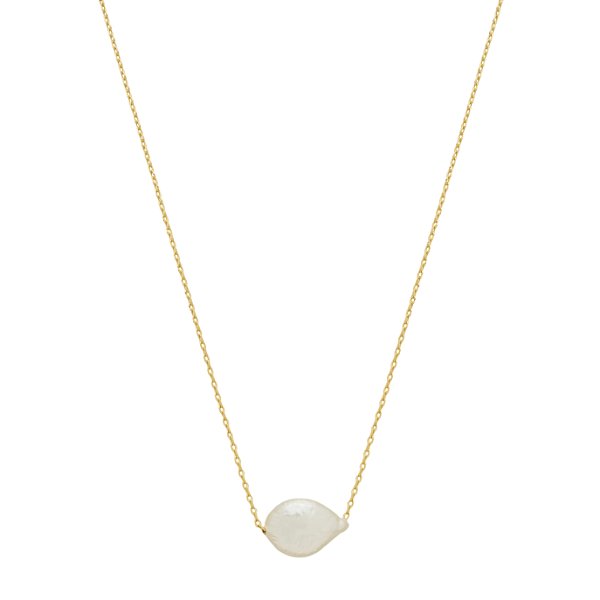 Colar Mira Pérola Água Doce Banho de Ouro 18k