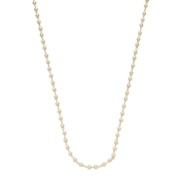 Colar Mira Mini Pérolas Banho de Ouro 18k