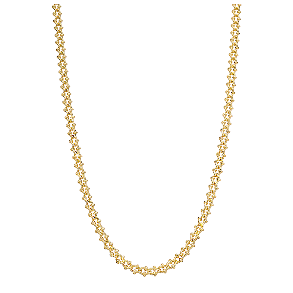 Colar Elos Entrelaçados Banho de Ouro 18K