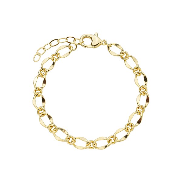 Pulseira Elos Torcidos Banho de Ouro 18K
