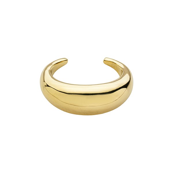 Bracelete Van Abaulado no Banho de Ouro 18k