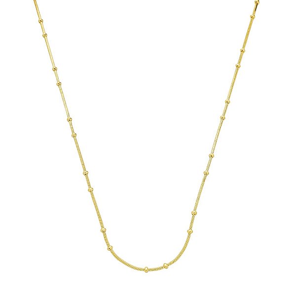 Colar Micro Esferas Banho de Ouro 18k