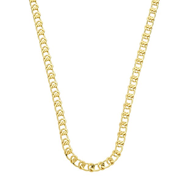 Colar Elos Entrelaçados Banho de Ouro 18K