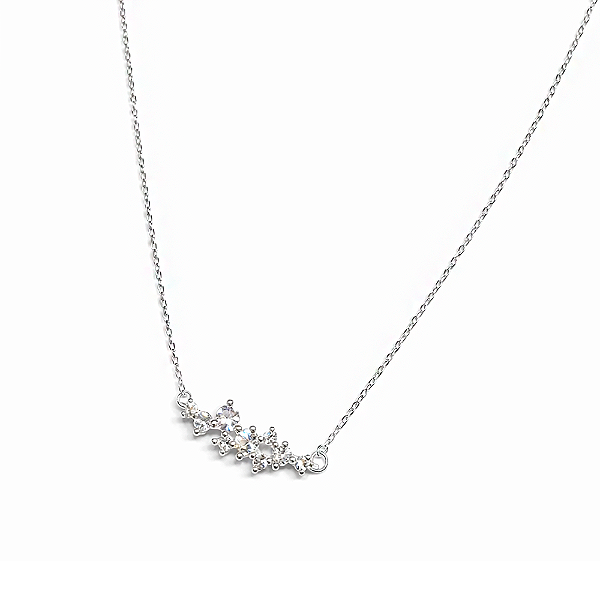 Colar Prata 925 com Zircônias Cravejadas Incolor