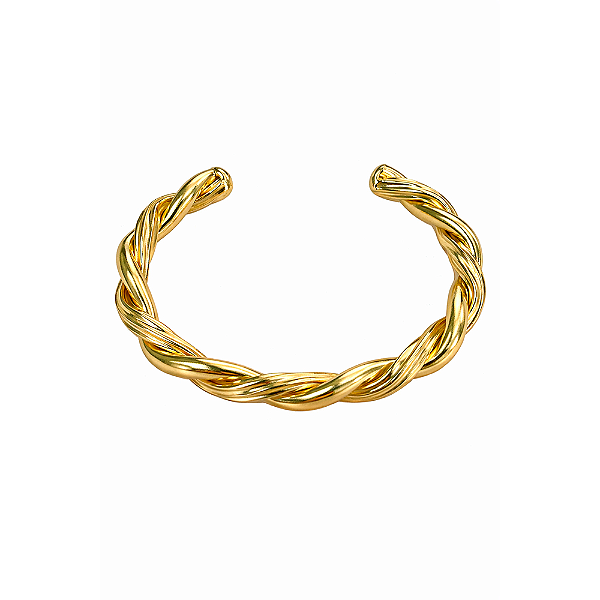 Bracelete Torcido Banho de Ouro 18k