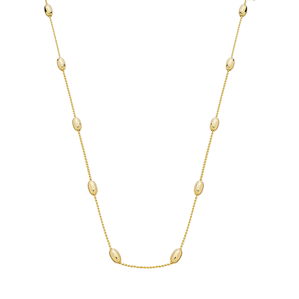 Colar Grão Longo no Banho de Ouro 18K