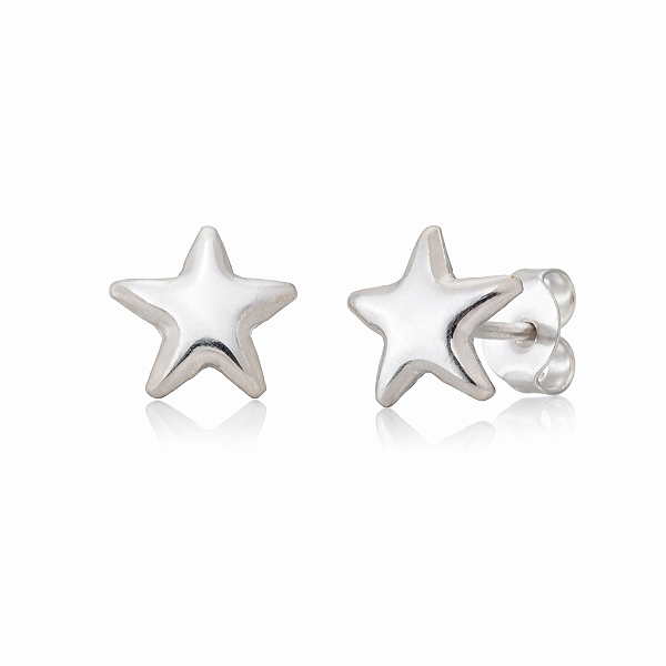 Brinco de Estrela em Prata 925