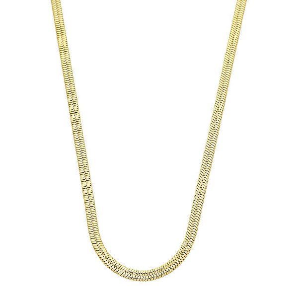 Colar Fita Dupla Banho de Ouro 18k