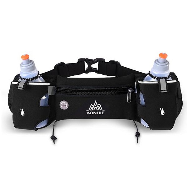 CINTO DE HIDRATAÇÃO NEOPRENE COM 2 SQUEEZES PRETO