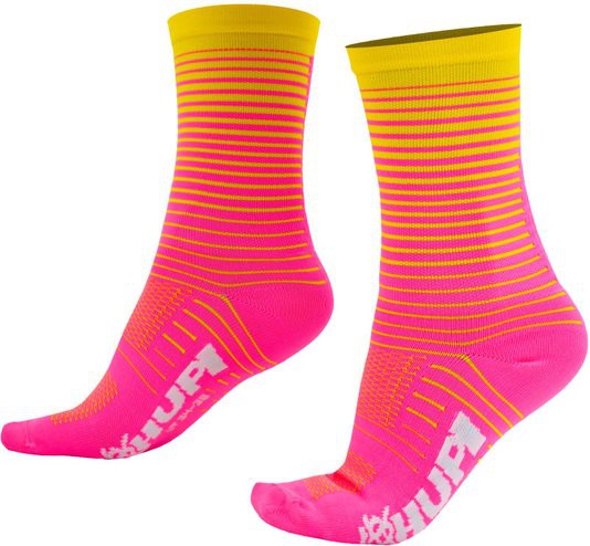 Meia Hupi Hyperline ROSA/AMARELO - LT para pés menores