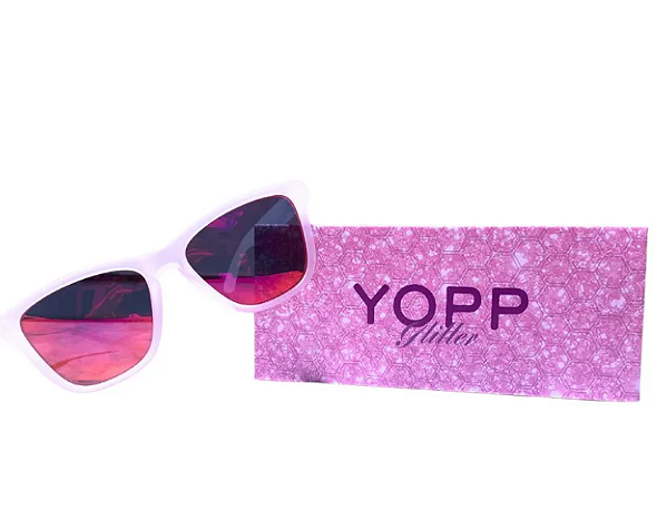 Oculos de Sol Yopp Polarizado Uv400 Glitter Pink