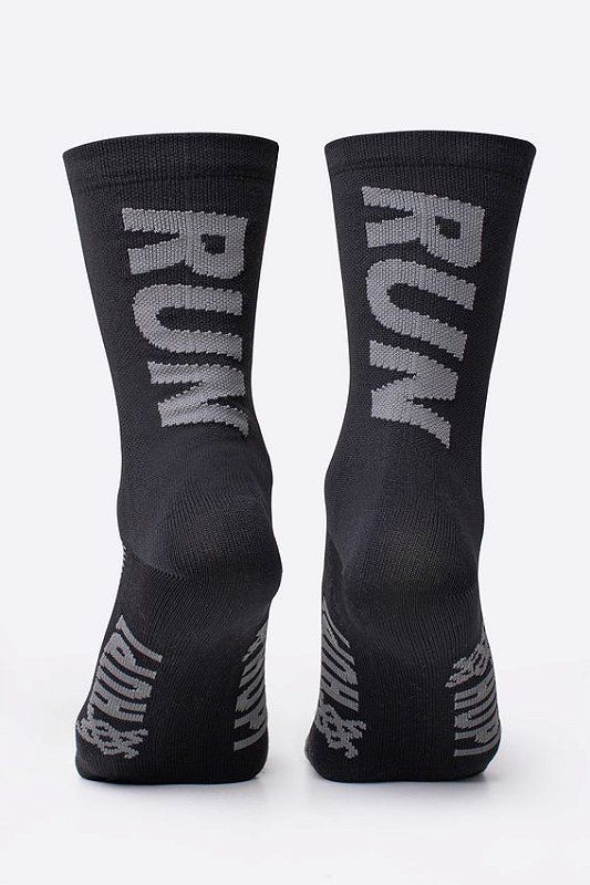 MEIA HUPI RUN PRETO/CINZA | TAM.: UNICO (36-42)