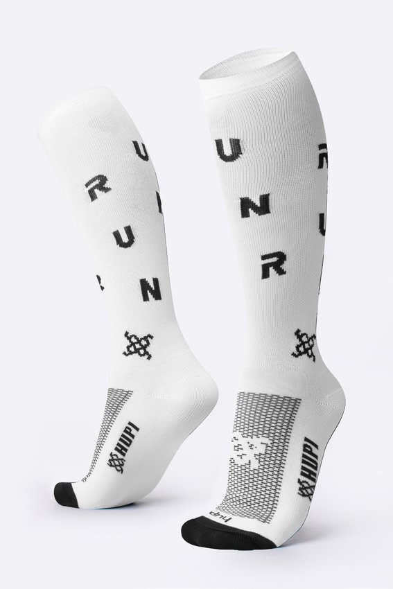 MEIA HUPI RUN SPRINT BRANCO LONGA