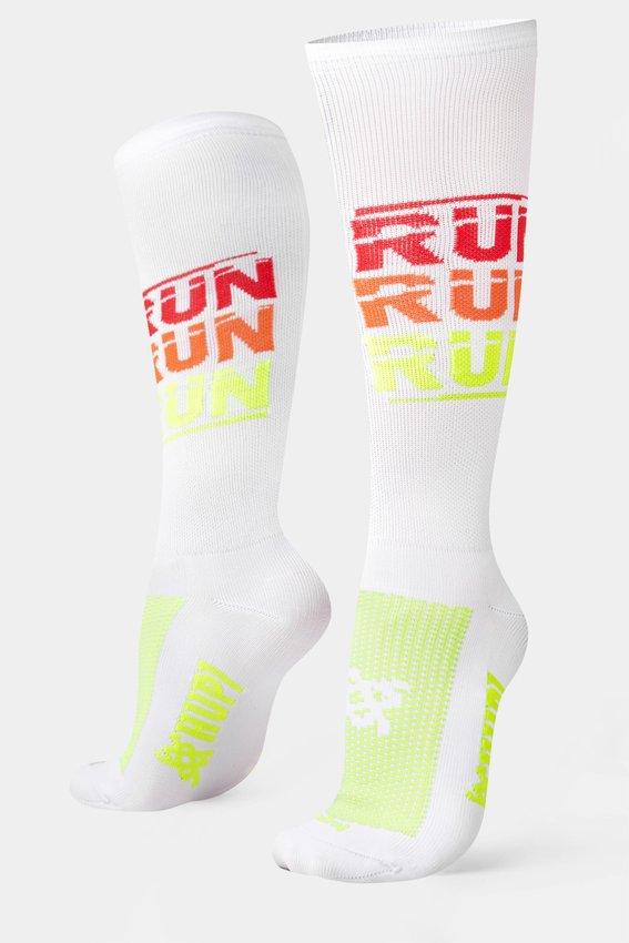 MEIA HUPI RUN RUN RUN BRANCO LONGA | TAM.: UNICO (36-42)