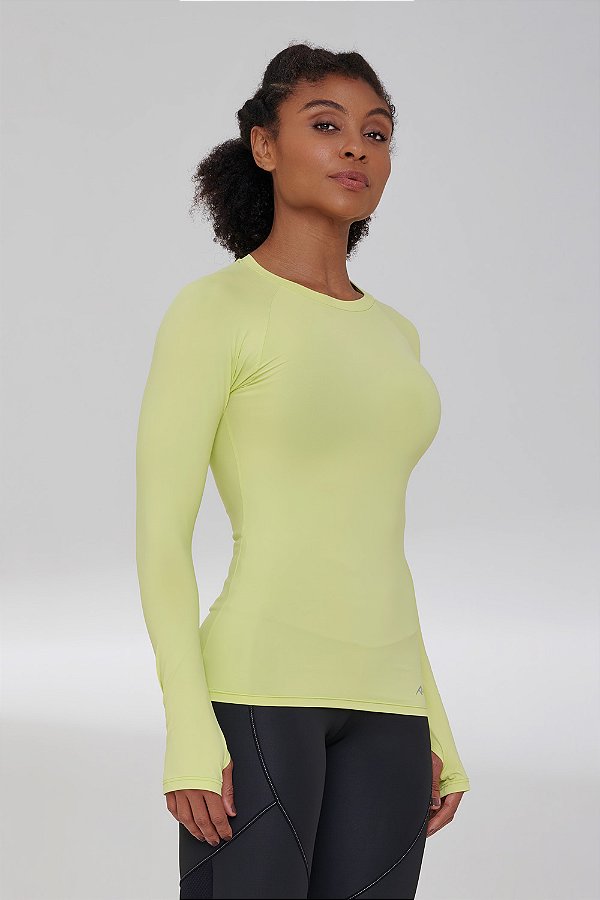 Camiseta Authen Manga Longa Keep Cool Needed Verde Lima