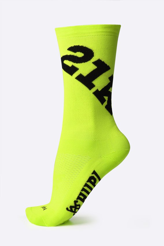 MEIA HUPI 21K ULTRA AMARELO NEON