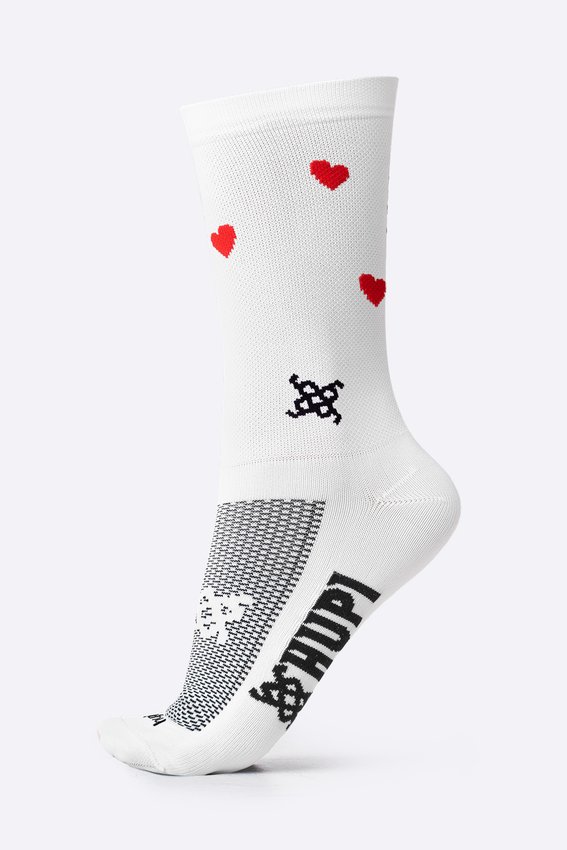 MEIA HUPI SMALL HEART BRANCO LT