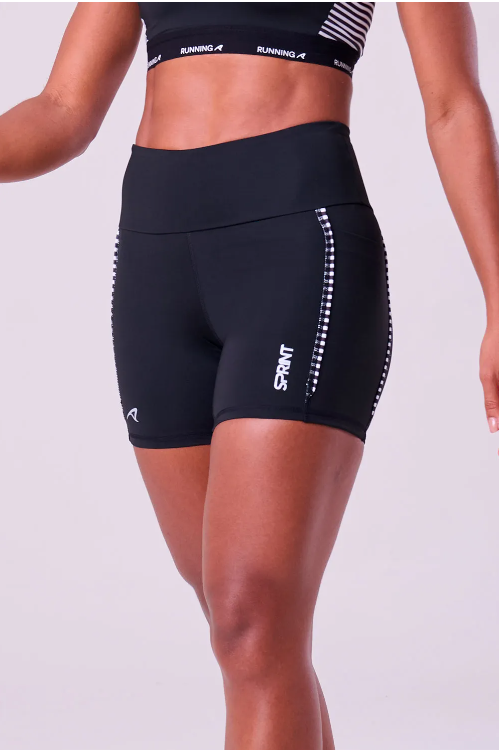 Bermuda Authen Sprint Ginga 12 cm Preto