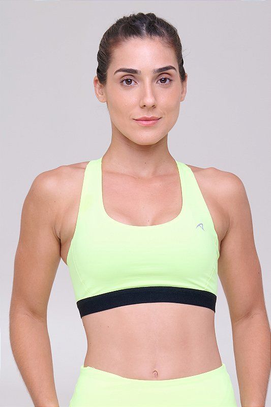 Top Authen Sprint Ginga Dupla Face Amarelo Fluor / Preto