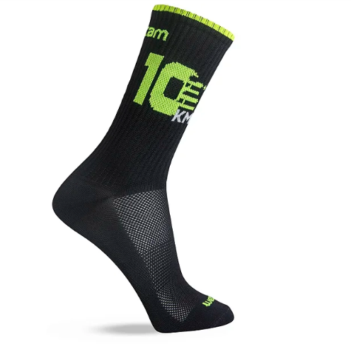 MEIA PERFORMANCE MASCULINA CANO MÉDIO 10KM PRETA 39-42