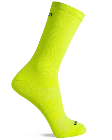 MEIA PERFORMANCE MASCULINA CANO MÉDIO COLORS / AMARELO LUMINOSO