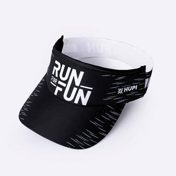 VISEIRA PARA CORRIDA HUPI RUN FOR FUN PRETO COR: PRETO/BRANCO |  TAM.: UNICO