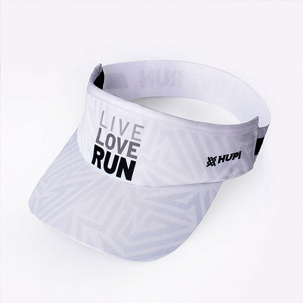 VISEIRA PARA CORRIDA HUPI LIVE LOVE RUN BRANCO COR: BRANCO/PRETO | TAM.: UNICO