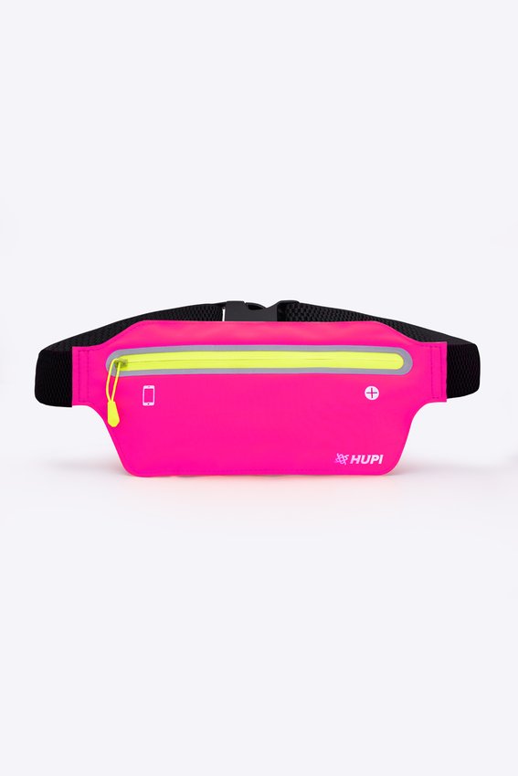 POCHETE HUPI SLIM ROSA ZIPER AMARELO COR: ROSA/AMARELO | TAM.: UNICO