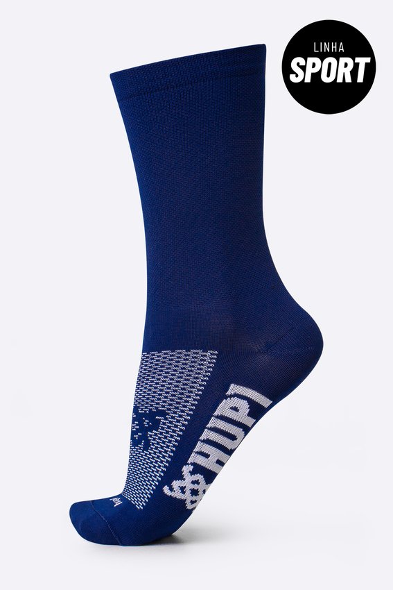 MEIA HUPI SPORT AZUL LISO COR: AZUL | TAM.: UNICO