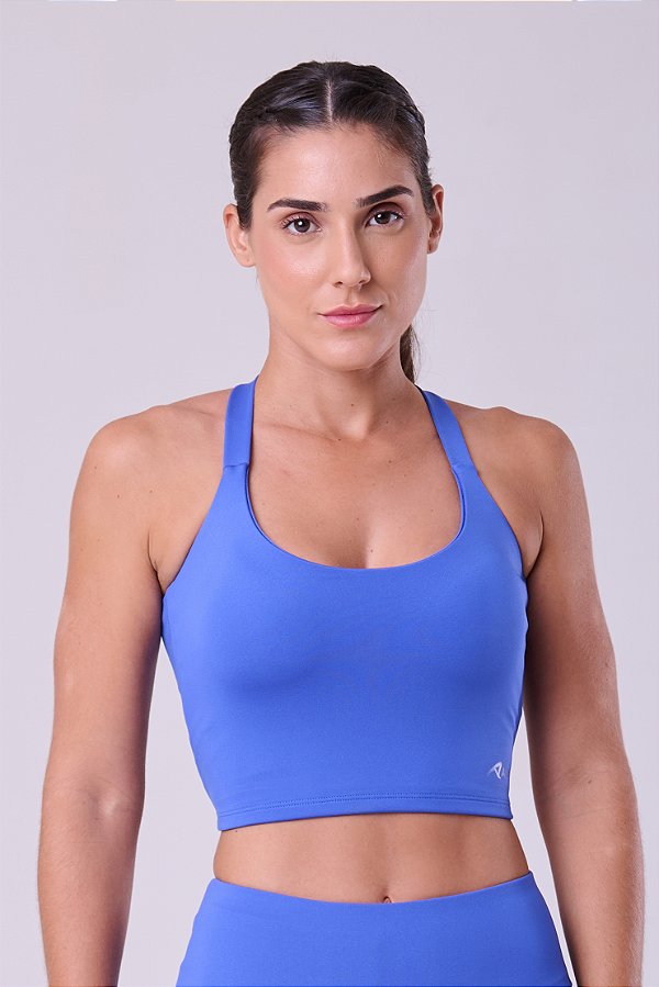 Top Authen Essential Run Cropped Lenghty | Azul