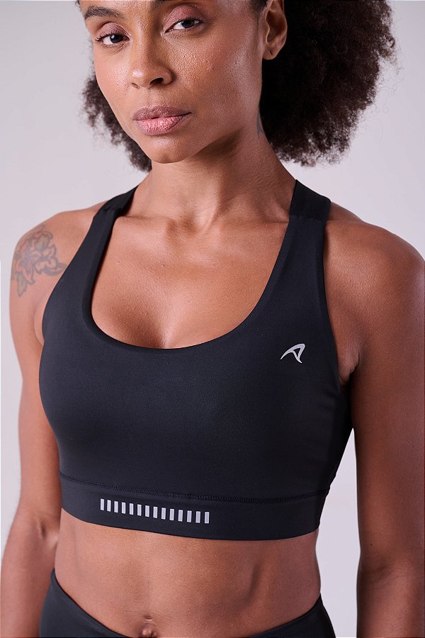 Top Authen Grit Bossa Alças c/ Bolso Ajustável | Preto