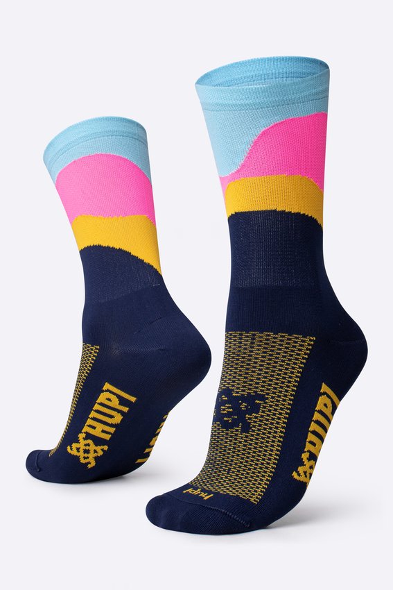 MEIA HUPI IPANEMA COR: AZUL/AMARELO/ROSA.  TAM.: UNICO.