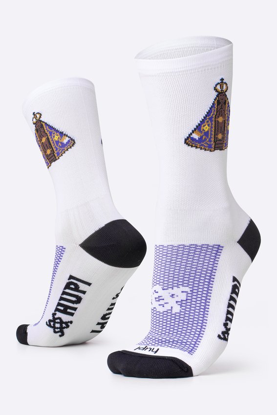 MEIA HUPI NOSSA SENHORA  APARECIDA BRANCO -  PES M COR: BRANCO.  TAM.: UNICO.