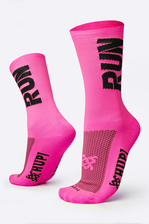 MEIA HUPI RUN ROSA/PRETO  LT - PARA PES MENORES COR: ROSA/PRETO.  TAM.: UNICO.