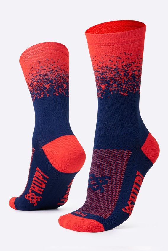 MEIA HUPI SPLASH AZUL/VERMELHO COR: AZUL/VERMELHO.  TAM.: UNICO.