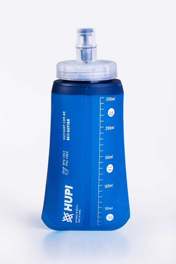 GARRAFA DOBRAVEL SOFT FLASH HUPI - 250ML COR: AZUL.  TAM.: UNICO.